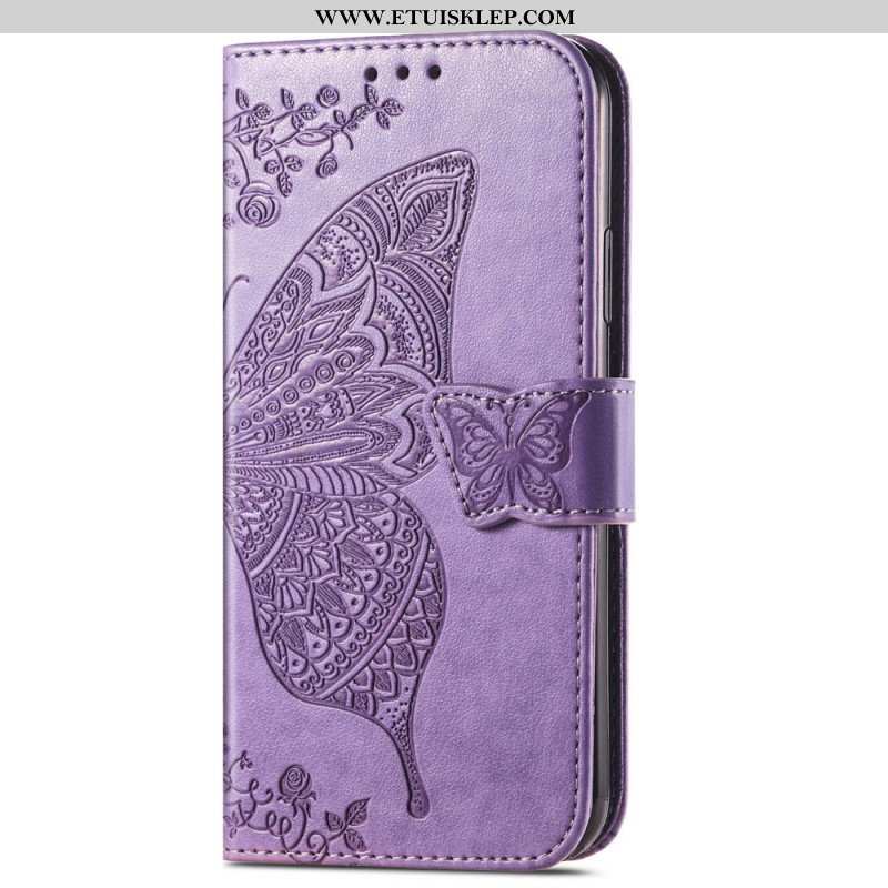 Etui Folio do Samsung Galaxy A14 / A14 5G Barokowy Motyl